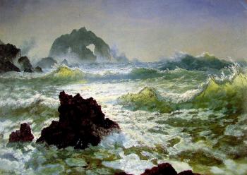 Albert Bierstadt : Seal Rock California